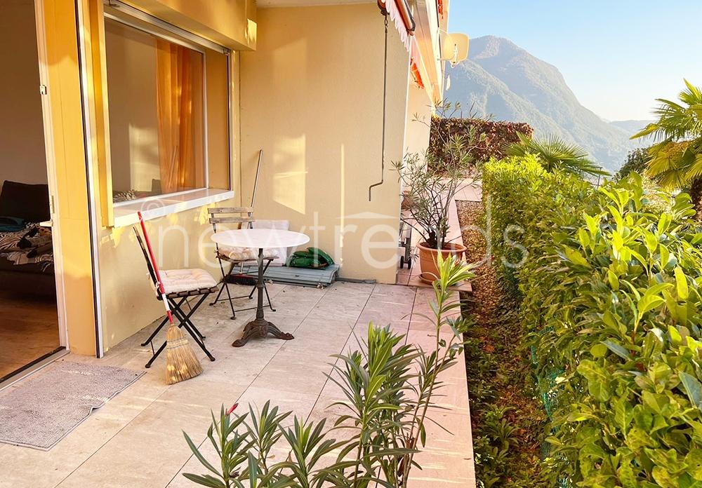 vendesi panoramicissimo 2.5 vista lago con terrazzo a ruvigliana: foto balcone