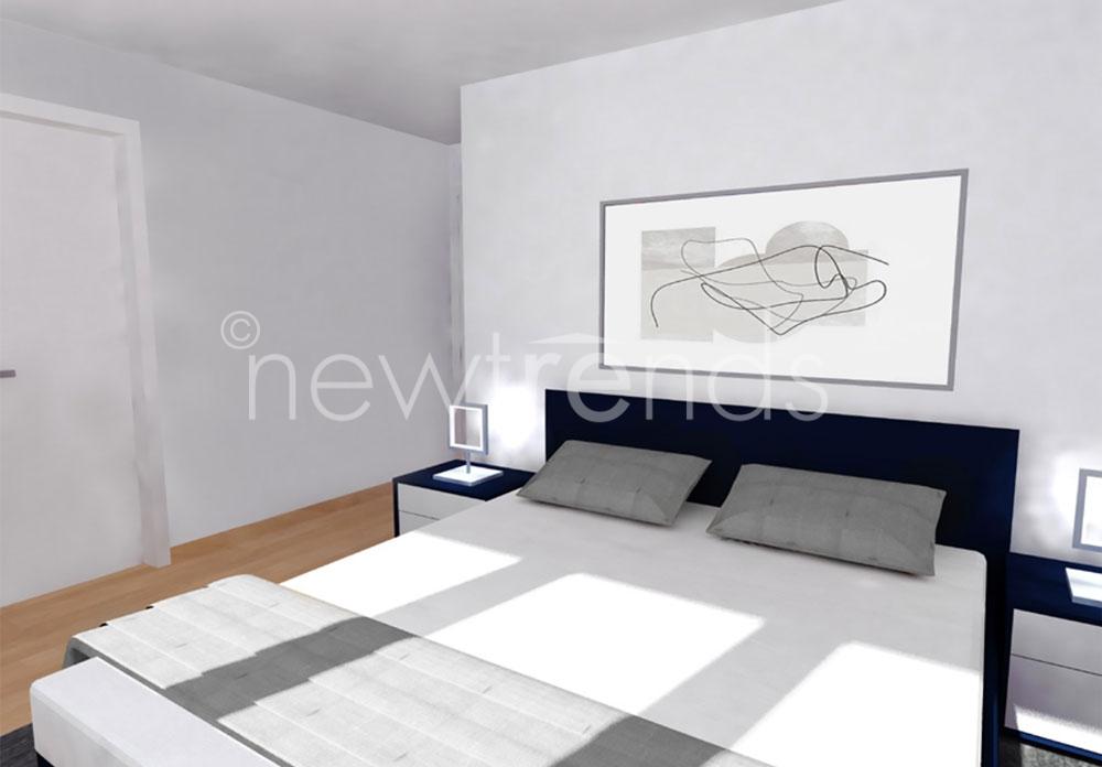 vendesi nuovo appartamento con ampia terrazza e vista aperta. ultimo disponibile  a agno: foto render camera da letto