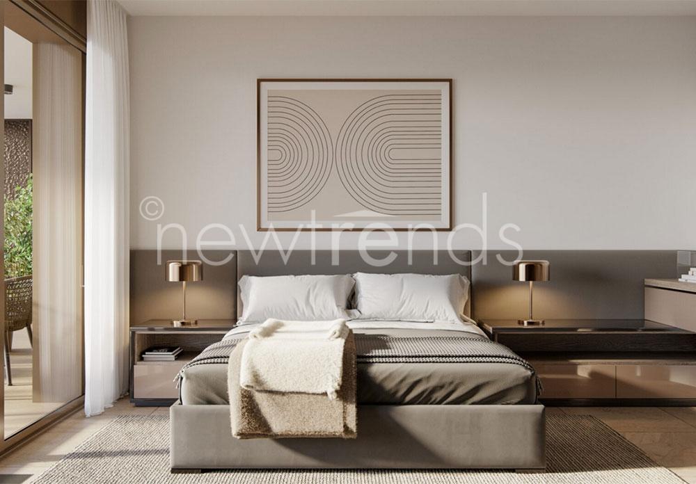 vendesi panoramicissimo 3.5 con terrazza ultimo piano  a bioggio: foto render camera da letto